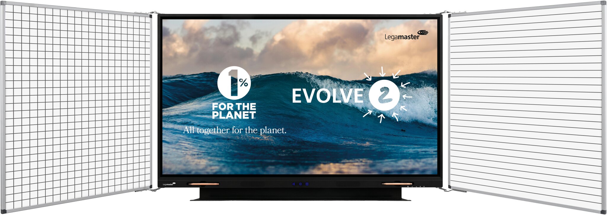 Legamaster e-Screen ES Tafelflügel 86 Zoll | kariert + liniert | 2 Stück