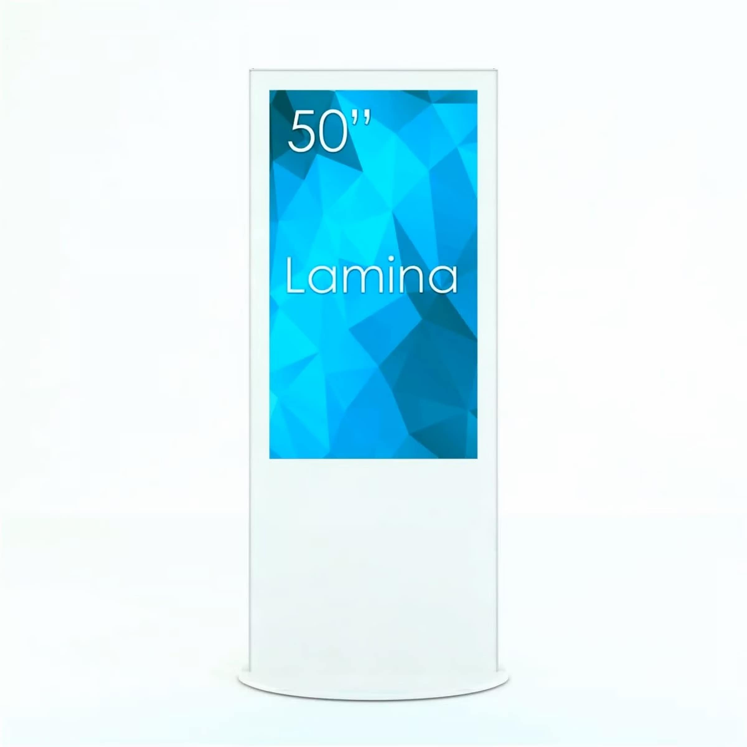 SWEDX SWL-50K8-A1 Lamina 50" Freistehende Stele mit 50 Zoll Signage-Display 4K UHD | 24/7