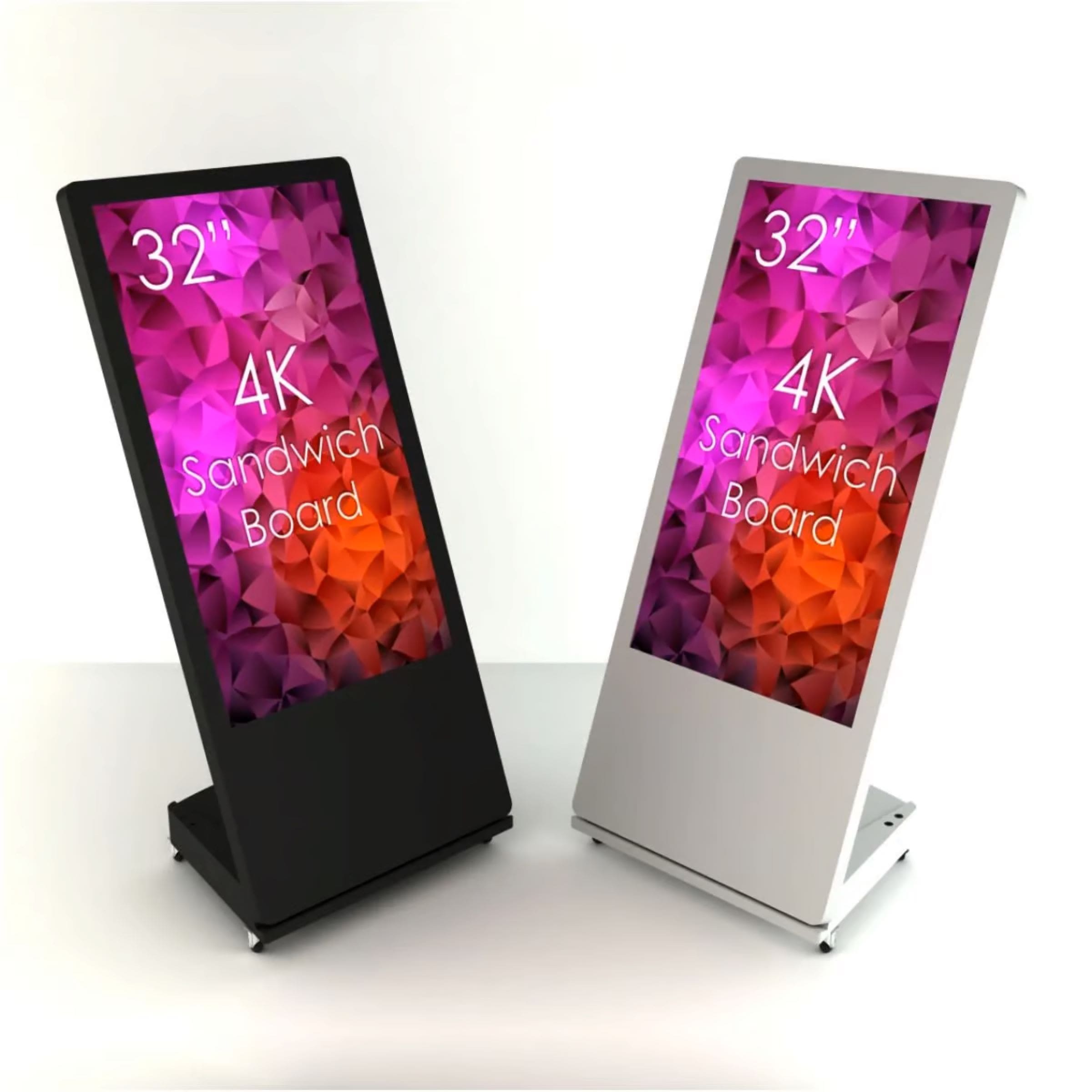 SWEDX SWSB32K8A1 Sandwich Board 32 Zoll 4K UHD Signage-Display | Weiß