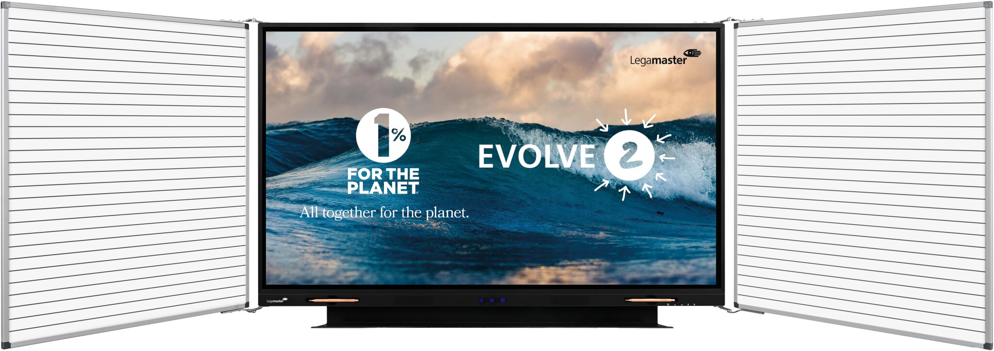 Legamaster e-Screen ES Tafelflügel 86 Zoll | liniert | 2 Stück