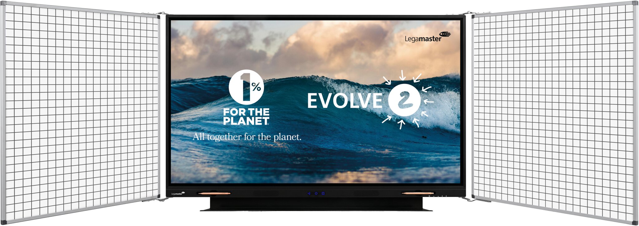 Legamaster e-Screen ES Tafelflügel 86 Zoll | kariert | 2 Stück