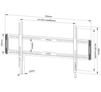 Neomounts WL30-550BL18 LEVEL schwarz Display-Wandhalterung (43-98 Zoll) fix