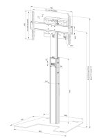 Neomounts FL45S-825BL1 schwarz MOVE Up Display Bodenständer Höhenverstellbar (37-75 Zoll)