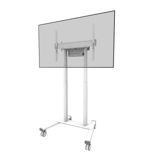 Neomounts FL55-875WH1 weiß MOVE Lift Display Rollwagen motorisiert Höhenverstellbar (55-100 Zoll)