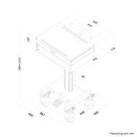 Neomounts MED-M100 Mobiler Laptop-Arbeitsplatz mit Auszug