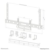 Neomounts AV2-500WH weiß Universal-Videobar-Kit (43-110 Zoll)