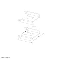 Neomounts ABL-875 Blau Rollenbremsschloss für FL50S-825 & FL55-875 Rollwagen