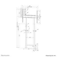 Neomounts WL55-875BL1 MOVE Lift schwarz Display-Wandhalterung motorisiert Höhenverstellbar (55-100 Zoll)